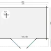 Blokhut - Tuinhuis Anja | zadeldak | 28 mm | 295 x 200 x 245 cm | vuren - Afbeelding 4