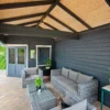 Blokhut - Tuinhuis Bertil | schilddak | 44 mm | 300 x 300 x 292 cm | vuren - Afbeelding 6