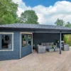 Blokhut - Tuinhuis Bertil | schilddak | 44 mm | 300 x 300 x 292 cm | vuren - Afbeelding 5