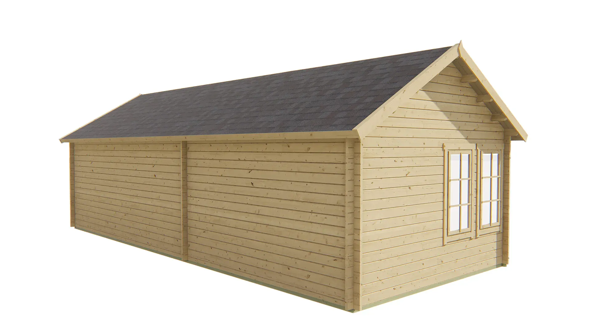 Blokhut - Tuinhuis Big Ben | zadeldak | 70 mm | 550 x 400 x 351 cm | vuren - Afbeelding 5