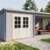 Blokhut - Tuinhuis Charlotta | lessenaarsdak | 28 mm | 700 x 300 x 217 cm | vuren - Afbeelding 2