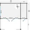 Blokhut - Tuinhuis Coventry | zadeldak | 58 mm | 590 x 340 x 263 cm | vuren - Afbeelding 3