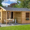 Blokhut - Tuinhuis Johan | zadeldak | 34 mm | 500 x 410 x 264 cm | vuren - Afbeelding 5