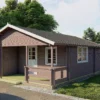 Blokhut - Tuinhuis Kay | zadeldak | 70 mm | 595 x 800 x 310 cm | vuren - Afbeelding 2
