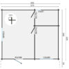 Blokhut - Tuinhuis Cantabria | zadeldak | 44 mm | 595 x 520 x 263 cm | vuren - Afbeelding 5