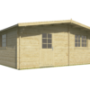 Blokhut - Tuinhuis Cantabria | zadeldak | 44 mm | 595 x 520 x 263 cm | vuren - Afbeelding 3