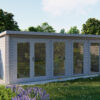 Blokhut - Tuinhuis Gabriella | lessenaarsdak | 58 mm | 595 x 400 x 230 cm | vuren - Afbeelding 5