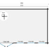 Blokhut - Tuinhuis Gabriella | lessenaarsdak | 58 mm | 595 x 400 x 230 cm | vuren - Afbeelding 3