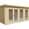 Blokhut - Tuinhuis Gabriella | lessenaarsdak | 58 mm | 595 x 400 x 230 cm | vuren - Afbeelding 6