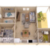Blokhut - Tuinhuis Javea | zadeldak | 44 mm | 595 x 808 x 317 cm | vuren - Afbeelding 7