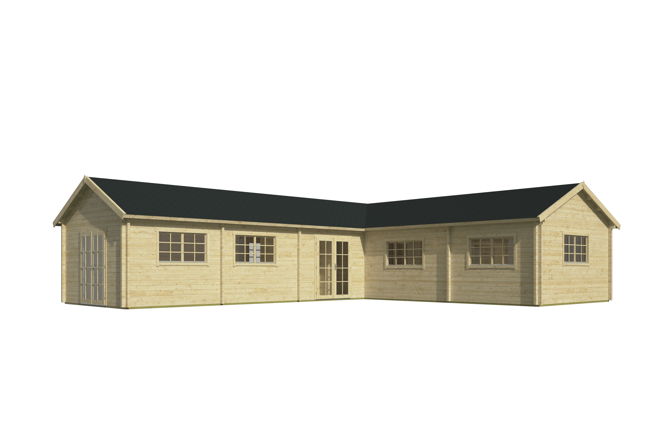 Blokhut - Tuinhuis Maynooth | zadeldak | 70 mm | 1044 x 1321 x 344 cm | vuren - Afbeelding 2