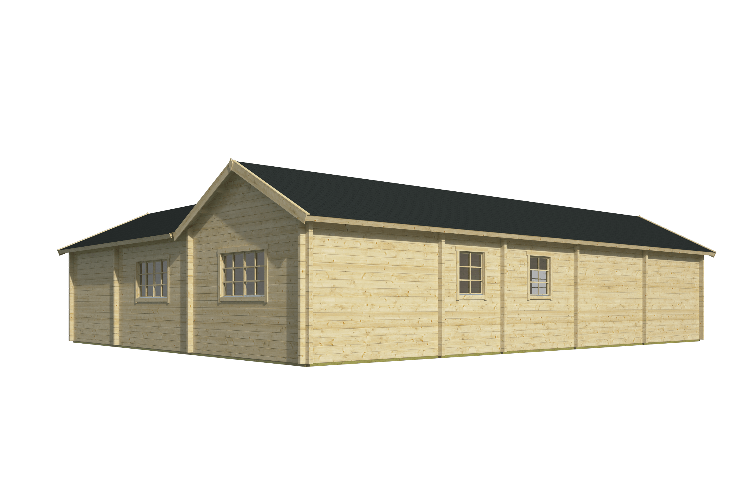 Blokhut - Tuinhuis Maynooth | zadeldak | 70 mm | 1044 x 1321 x 344 cm | vuren - Afbeelding 4