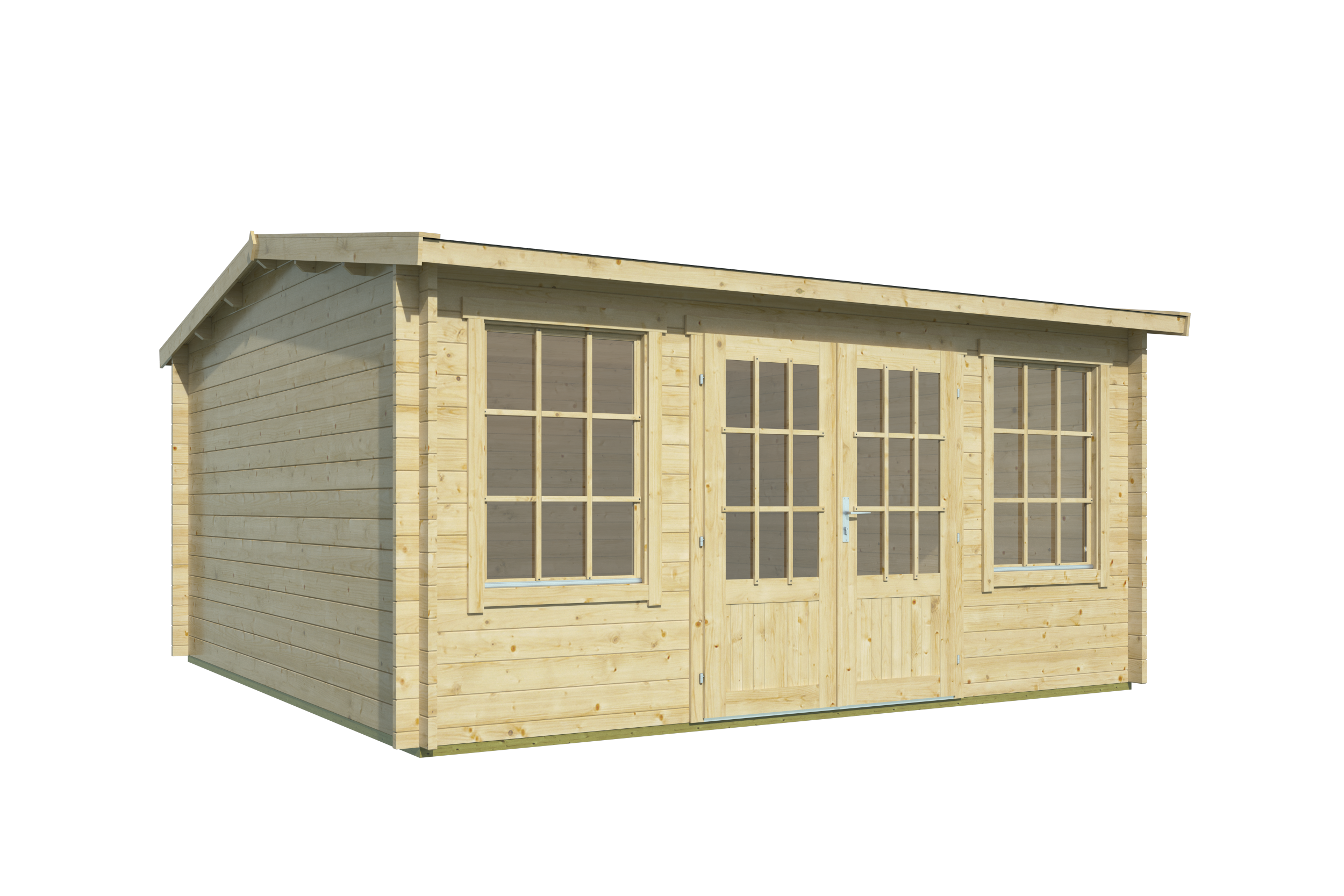 Blokhut - Tuinhuis Meaghan | zadeldak | 40 mm | 450 x 450 x 243 cm | vuren - Afbeelding 7