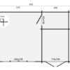 Blokhut - Tuinhuis Meg | lessenaarsdak | 44 mm | 595 x 400 x 249 cm | vuren - Afbeelding 3