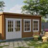 Blokhut - Tuinhuis Sadie | lessenaarsdak | 40 mm | 500 x 300 x 234 cm | vuren - Afbeelding 6