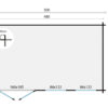 Blokhut - Tuinhuis Sadie | lessenaarsdak | 40 mm | 500 x 300 x 234 cm | vuren - Afbeelding 2