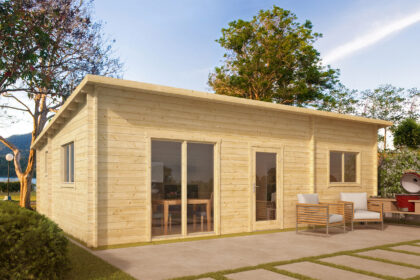 Blokhut - Tuinhuis Las Palmas | lessenaarsdak | 44 mm | 595 x 850 x 290 cm | vuren