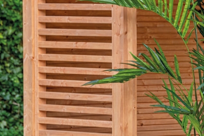 Spijlen wand horizontaal Red Class Wood 99 x 234 cm