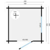 Blokhut - Tuinhuis Frankie | plat dak | 40 mm | 200 x 200 x 240 cm | vuren | onbehandeld - Afbeelding 5