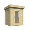 Blokhut - Tuinhuis Frankie | plat dak | 40 mm | 200 x 200 x 240 cm | vuren | onbehandeld - Afbeelding 6