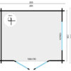 Blokhut - Tuinhuis Gadsby | plat dak | 40 mm | 300 x 250 x 240 cm | vuren | onbehandeld - Afbeelding 3