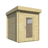 Blokhut - Tuinhuis Samuel | plat dak | 40 mm | 200 x 250 x 240 cm | vuren | onbehandeld - Afbeelding 5