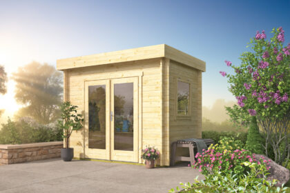 Blokhut - Tuinhuis Lucy | plat dak | 40 mm | 300 x 200 x 240 cm | vuren | onbehandeld