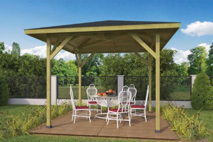 Prieel Econoom vuren groen geïmpregneerd 340 x 340 x 301 cm