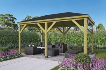 Prieel Grande vuren groen geïmpregneerd 490 x 290 x 290 cm