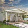 Blokhut - Tuinhuis Jackson | zadeldak | 70 mm | 595 x 595 x 277 cm | vuren - Afbeelding 4
