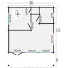 Blokhut - Tuinhuis Jackson | zadeldak | 70 mm | 595 x 595 x 277 cm | vuren - Afbeelding 8