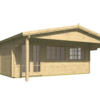 Blokhut - Tuinhuis Jackson | zadeldak | 70 mm | 595 x 595 x 277 cm | vuren - Afbeelding 6